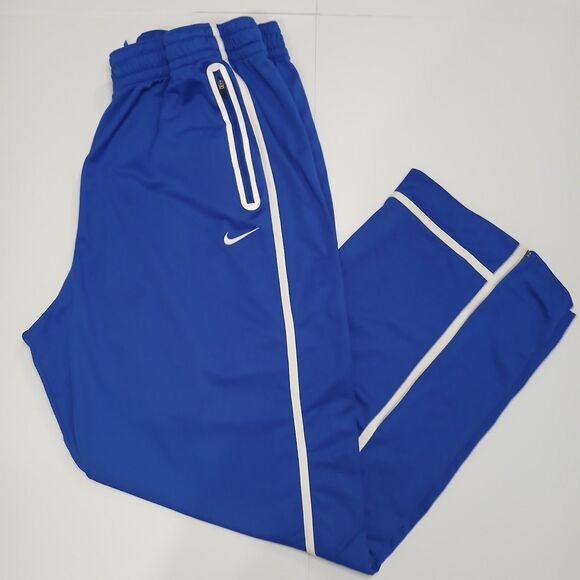 Nike Dri-Fit Men's Blue Sweatpants Size XXL, Y2K Vintage Track Pants Wide-leg - Picture 1 of 10